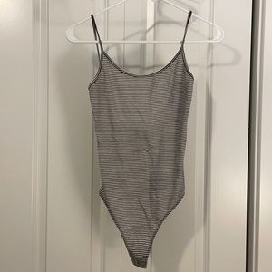 Striped body suit